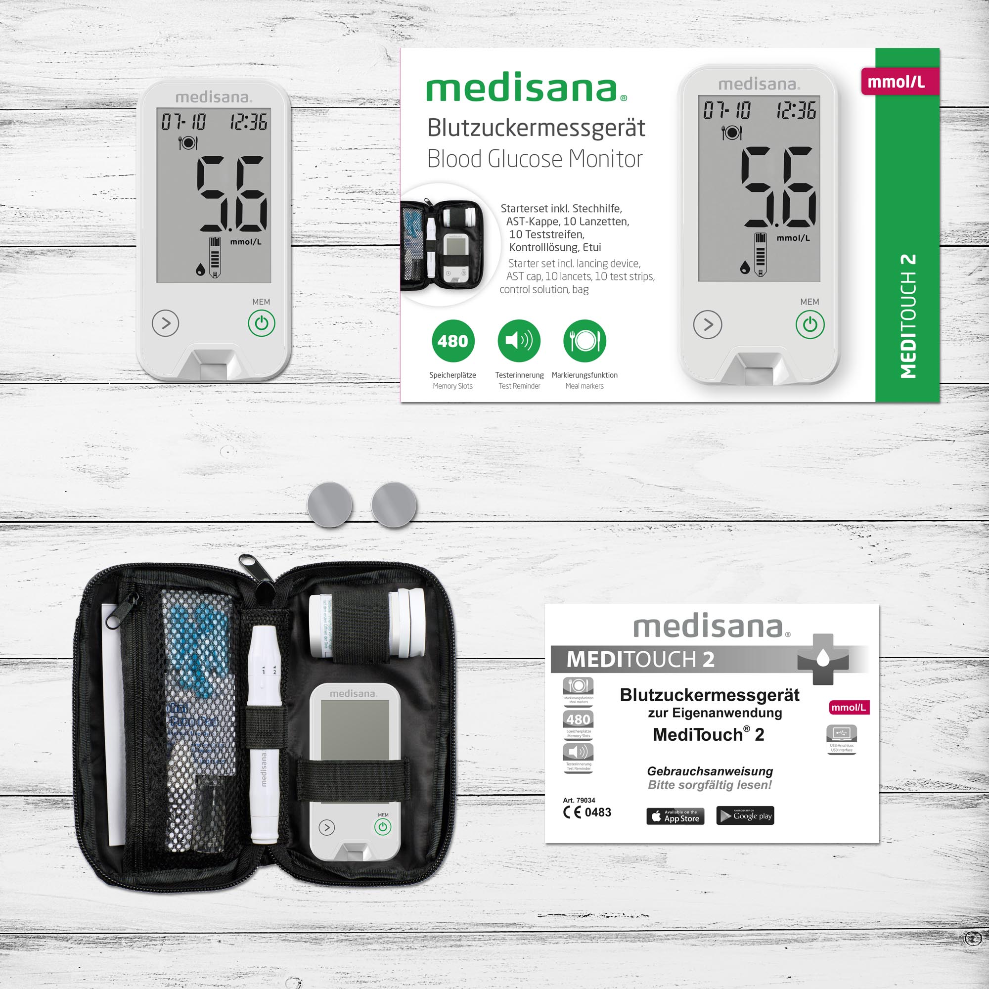 MediTouch 2 mmol/L | Blutzuckermessgerät