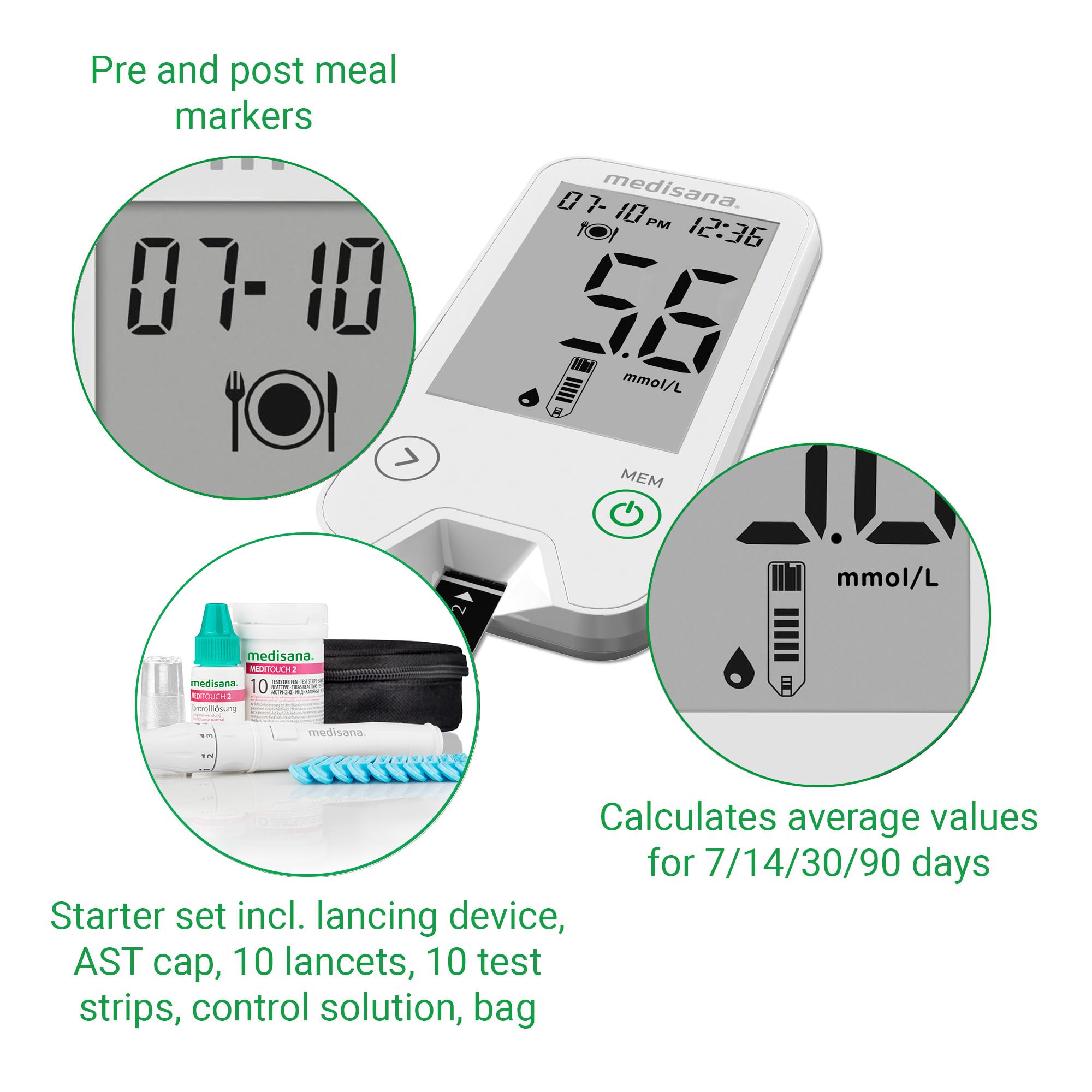 MediTouch 2 mmol/L | Blutzuckermessgerät