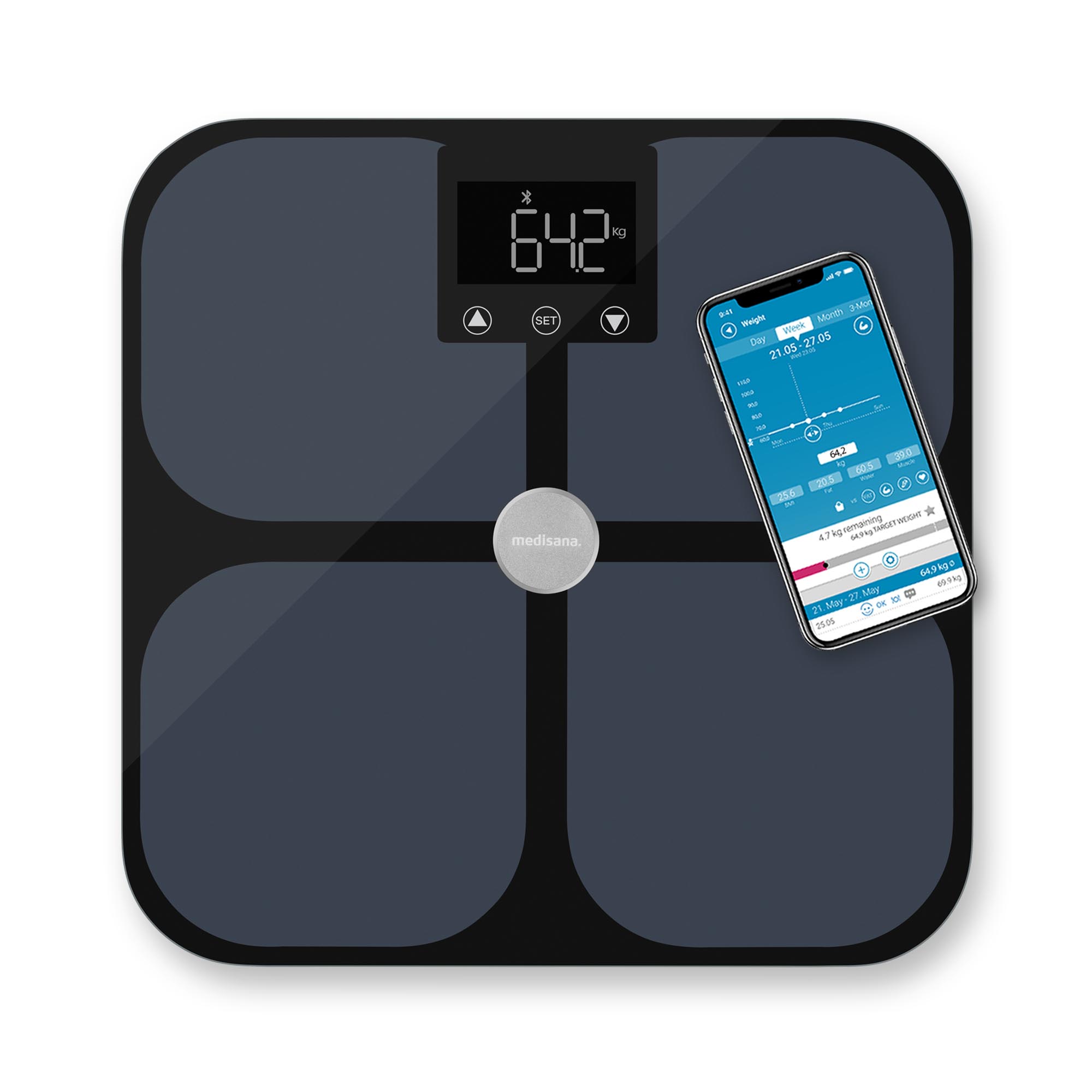 ffe89044d8d6d644f0bdfdf706604ebf BS 650 connect | Wifi & Bluetooth Körperanalysewaage