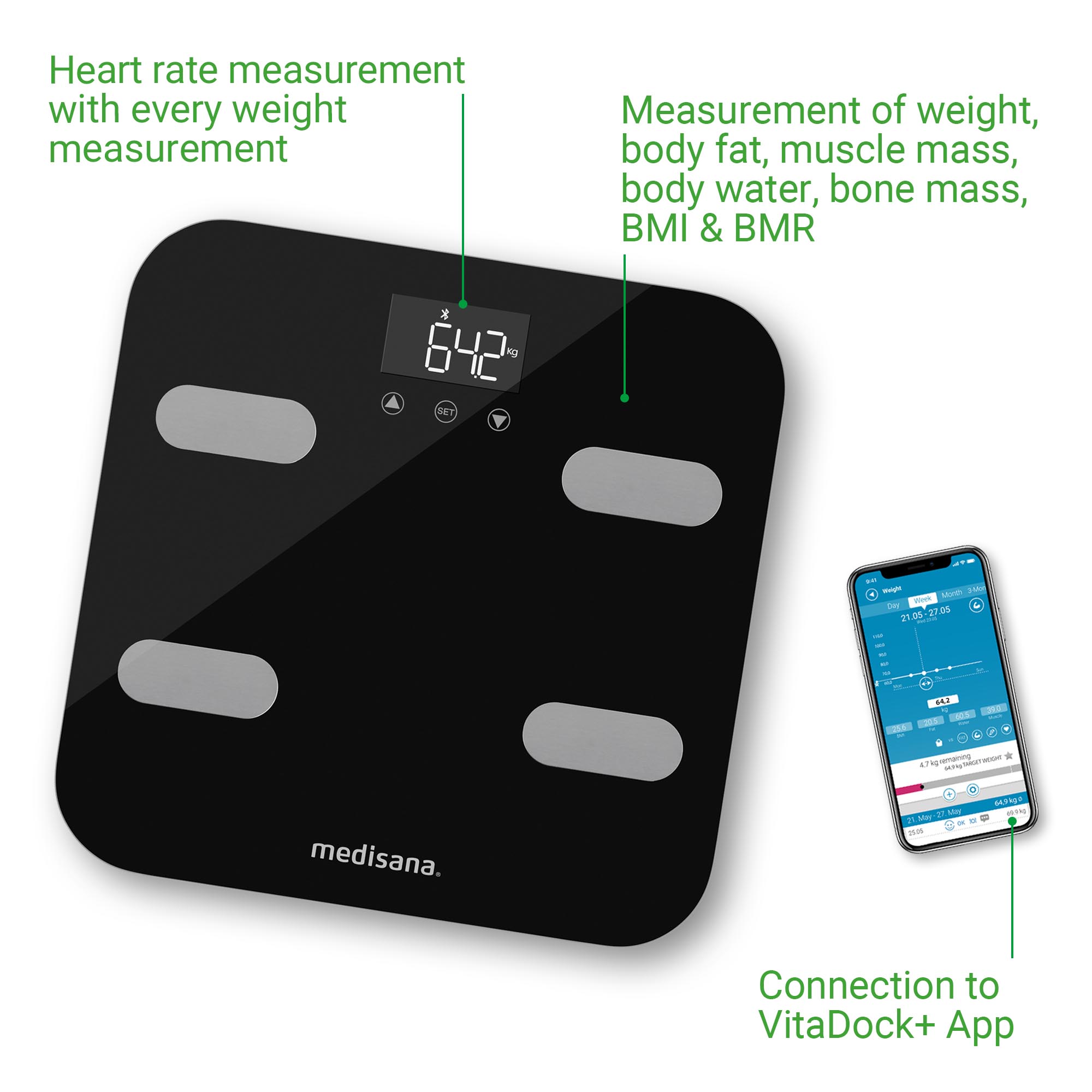 BS 602 connect | WiFi & Bluetooth Körperanalysewaage