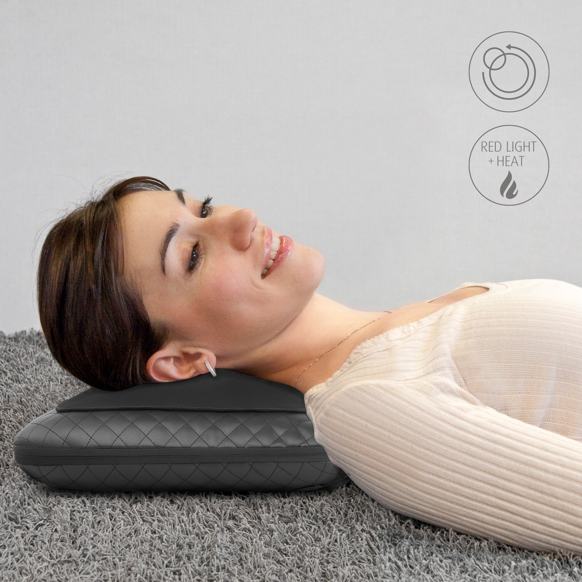 MCG 800 schwarz | Gel Shiatsu-Massagekissen