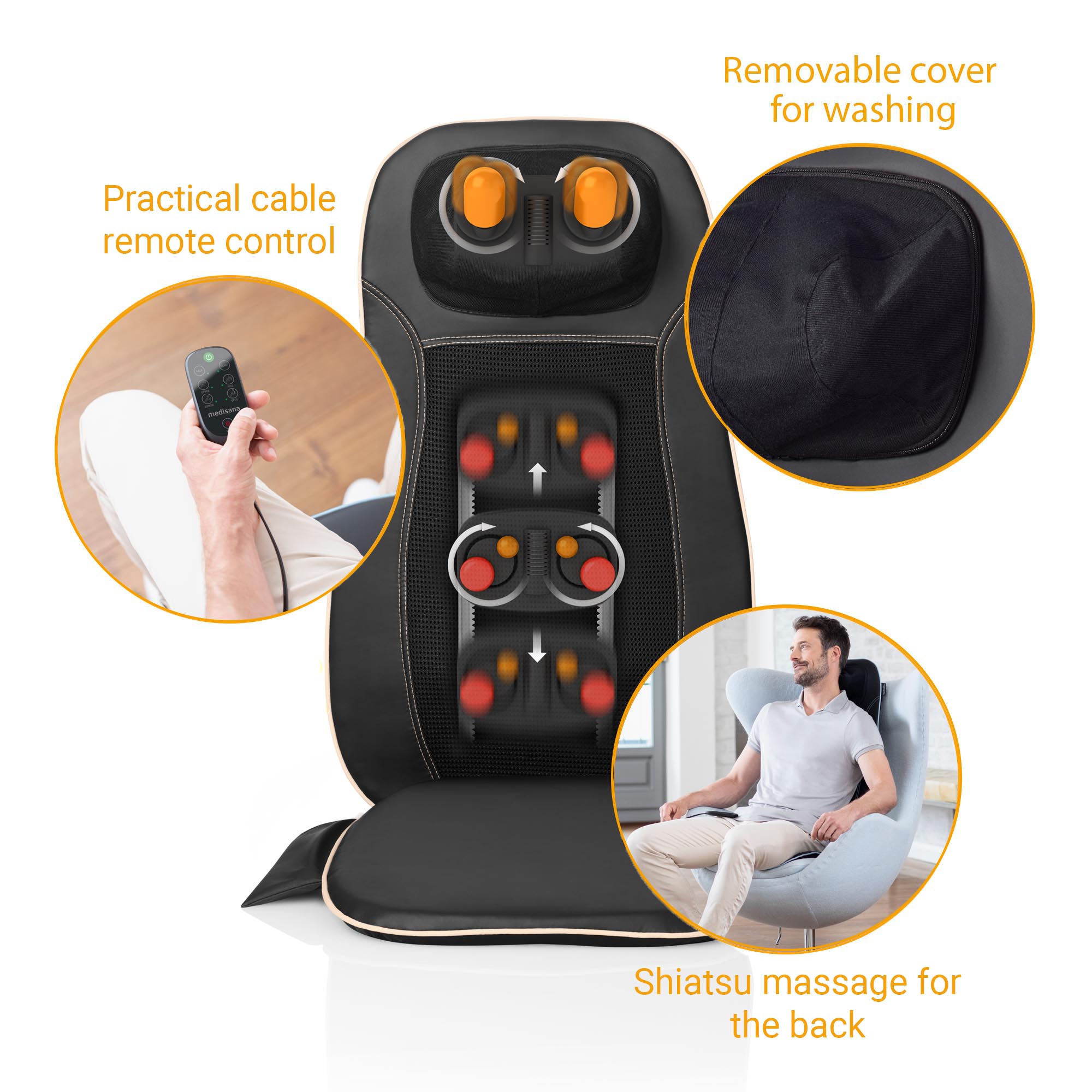 MCN beige | Shiatsu-Massagesitzauflage