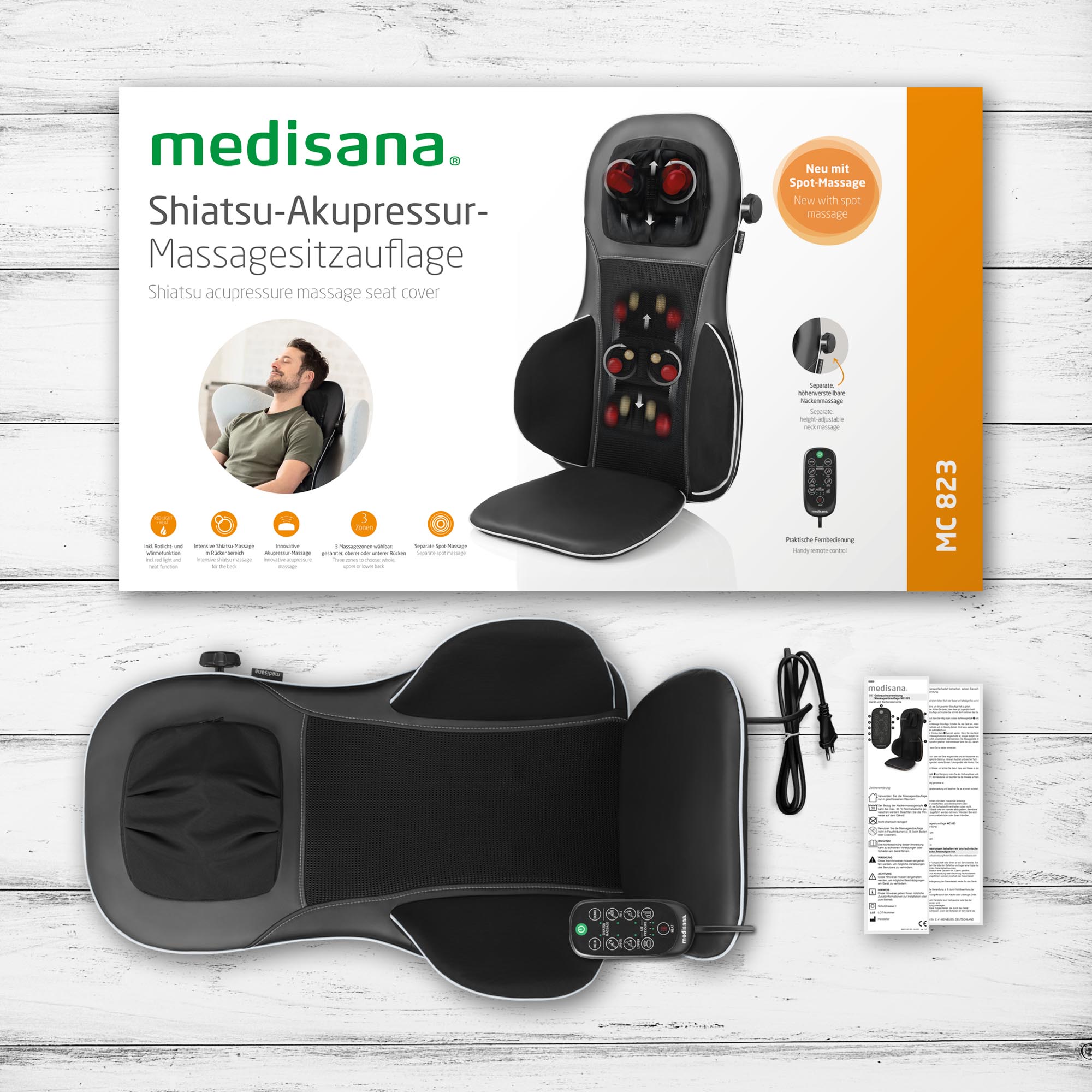 MC 823 | Shiatsu-Akupressur-Massagesitzauflage