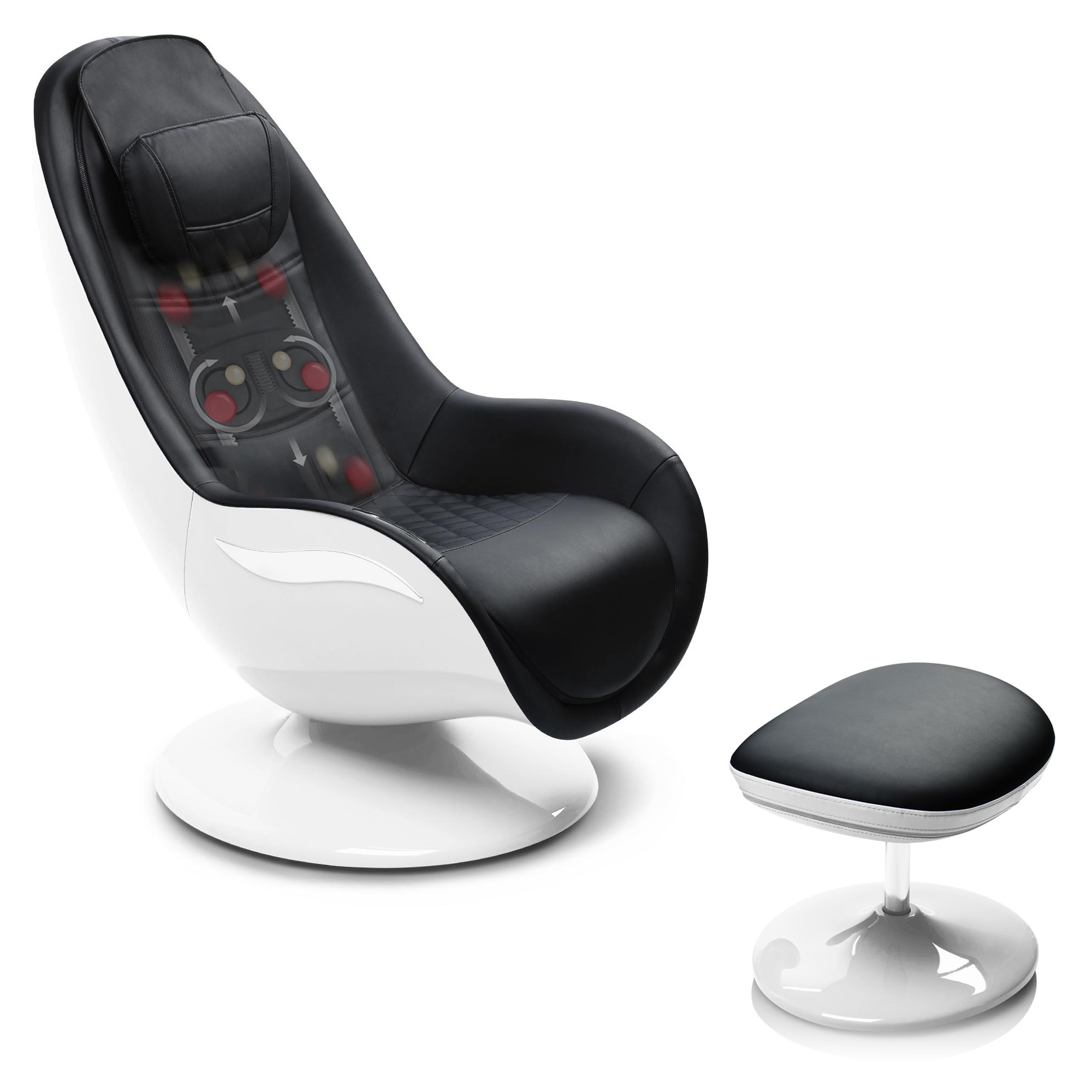 a48a3d153f6d87e072ae24277123f9fa RS 660 Lounge Chair mit Massagefunktion und Hocker