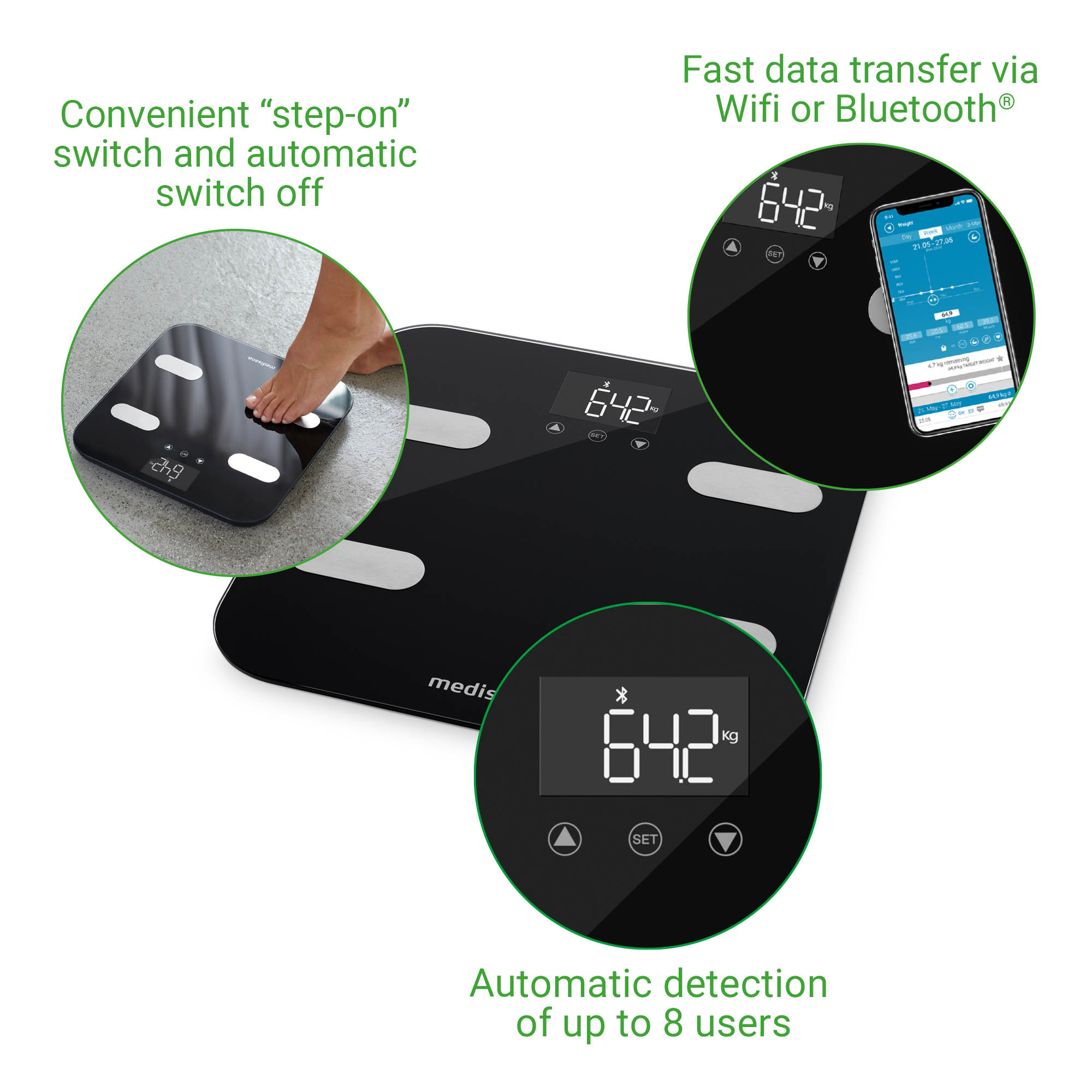 BS 602 connect | WiFi & Bluetooth Körperanalysewaage